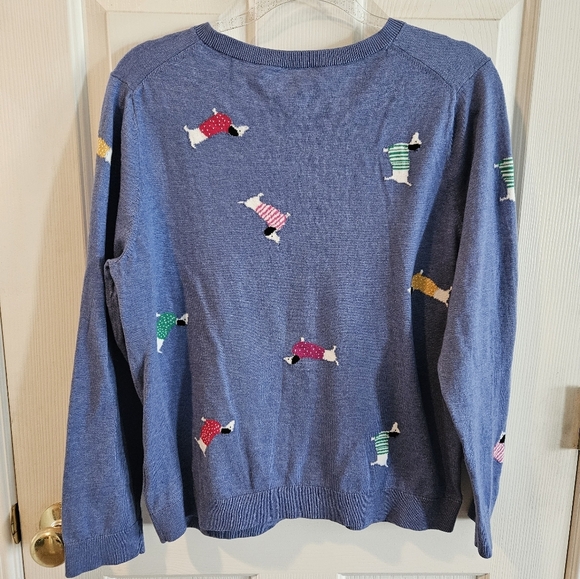 NWOT Talbots petite crewneck- tossed pups - Picture 2 of 7